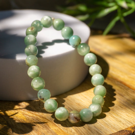 Chrysoprase Crystal and Stone Bead Bracelet Jewellery 8mm