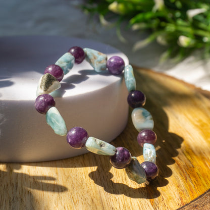 Healing the Heart Mind Body Soul, Calling in Divine Support, Release Addictions, Release Anxiety Crystal and Stone Combination Bracelet Jewellery