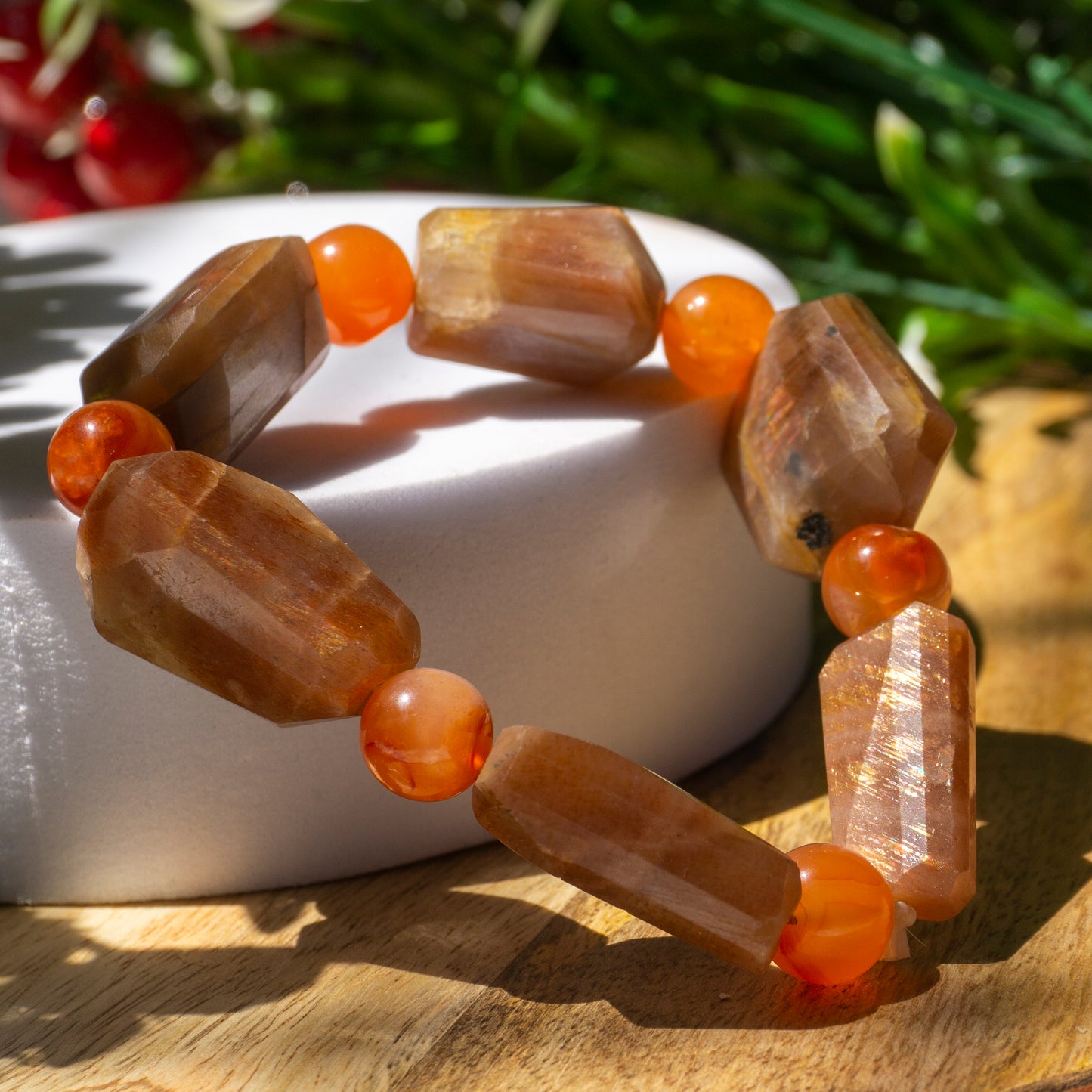 Sunrise energy, Warmth, Vigor, Empowerment, Vitality Crystal and Stone Combination Bracelet Jewellery