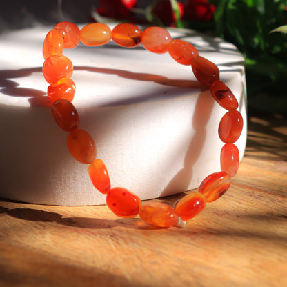 Real Carnelian Tumble Bracelet