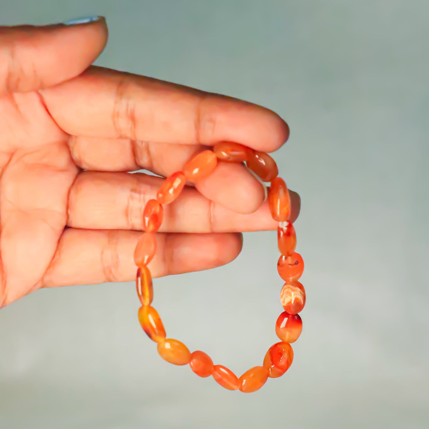 Real Carnelian Tumble Bracelet