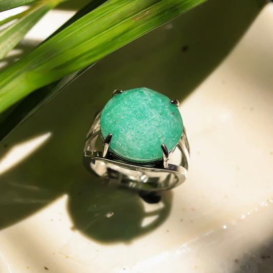 Real Green Aventurin Ring