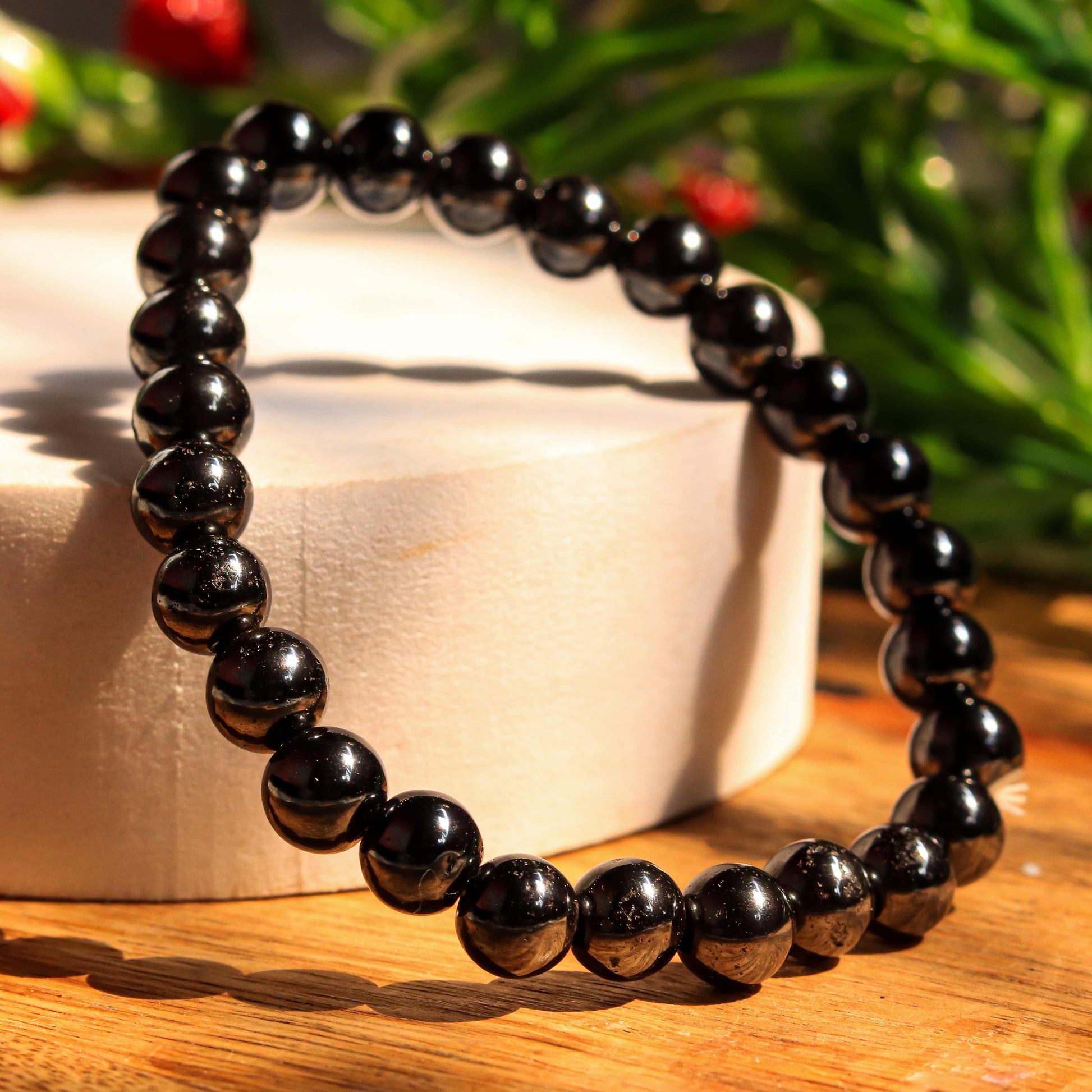 Real Magnetic Hematite Bead Bracelet