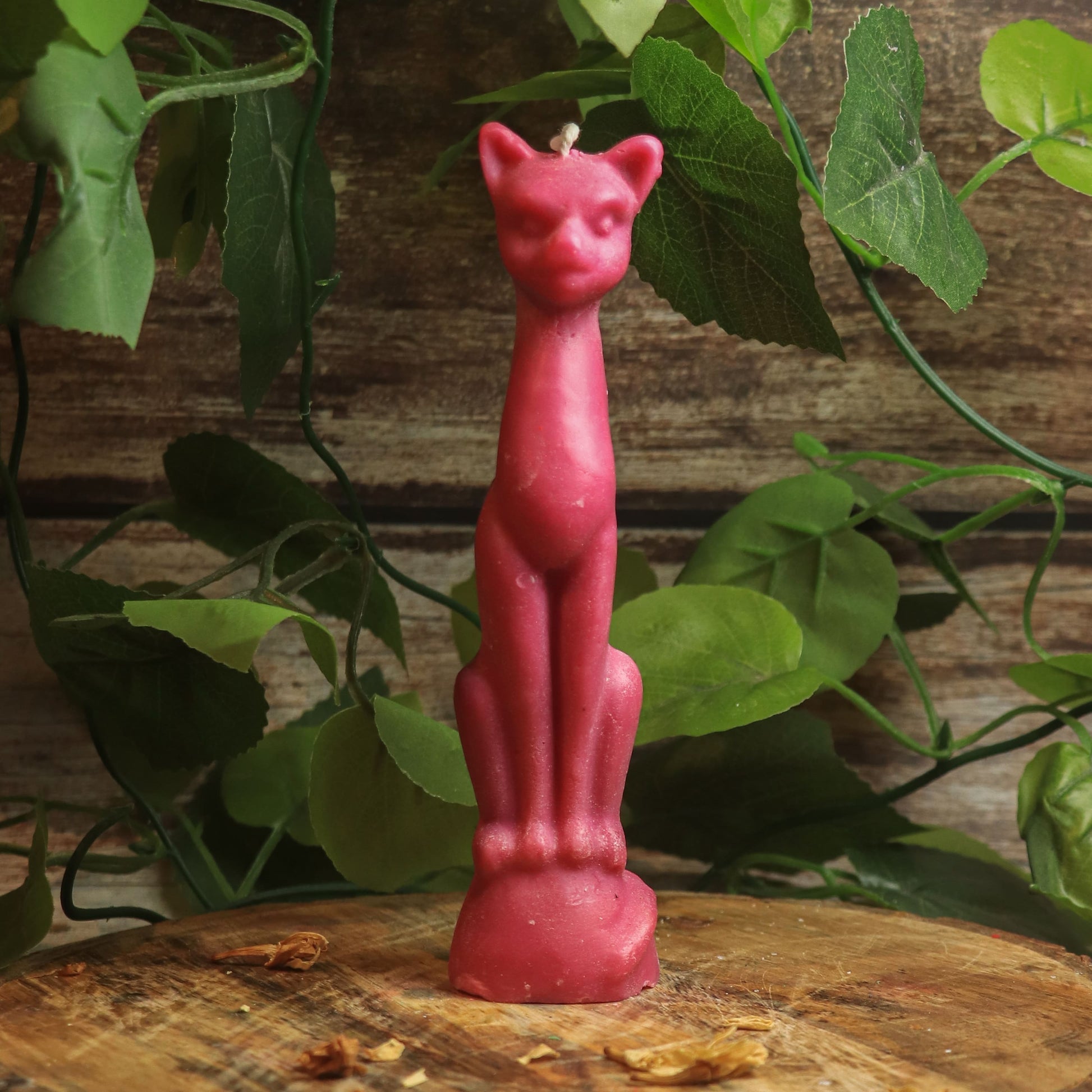 Real Cat Figure Candle Pink