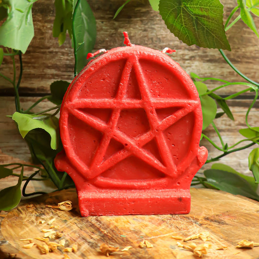 Real Red Colour Pentagram Figure Candle