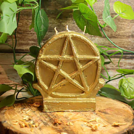 Real Golden Colour Pentagram Figure Candle