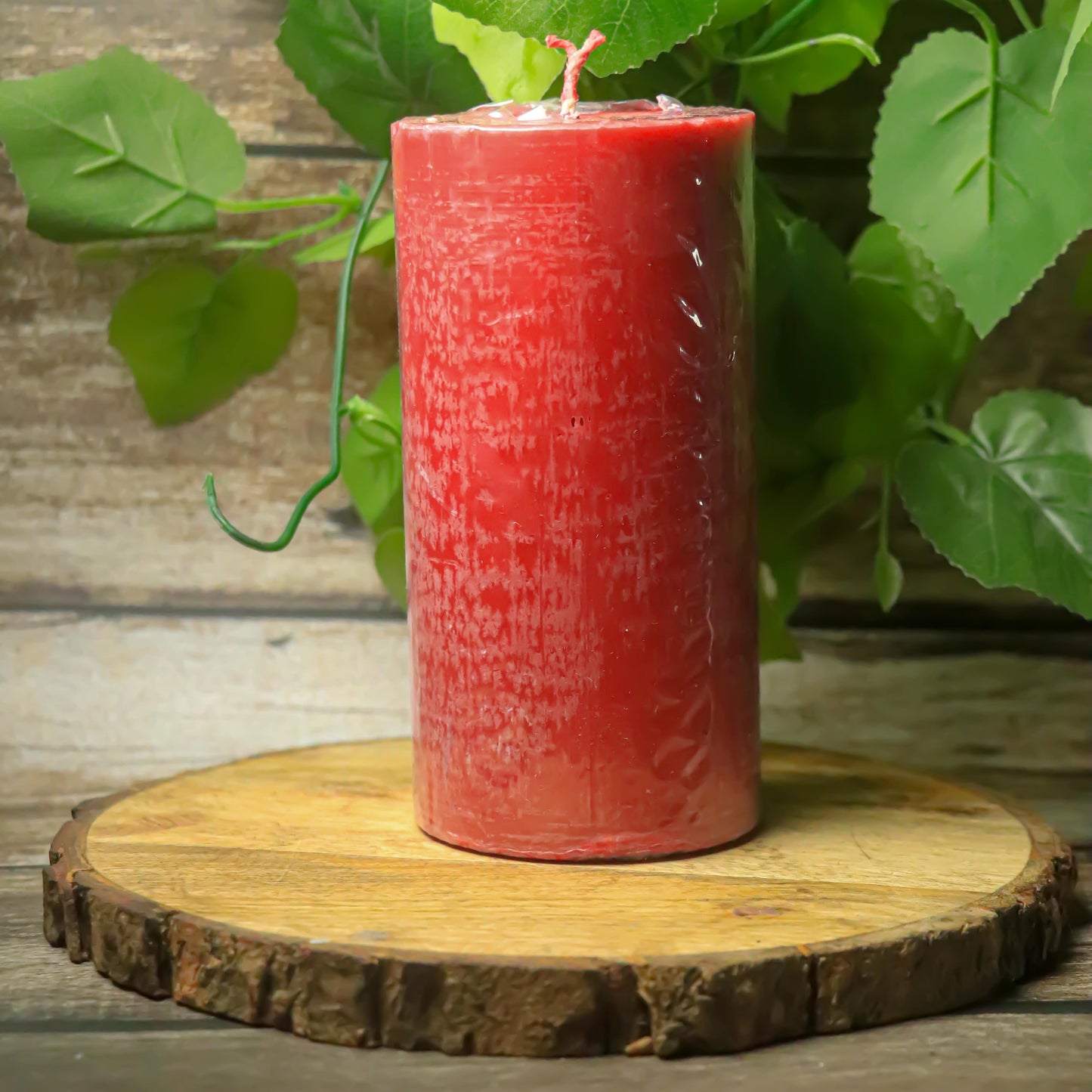 Real Red Pillar Basic Daily Ritual Candle