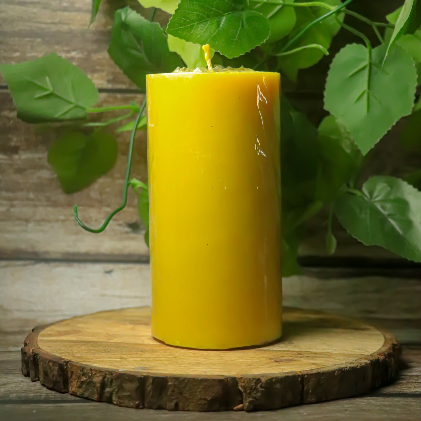 Real Yellow Pillar Basic Daily Ritual Candle