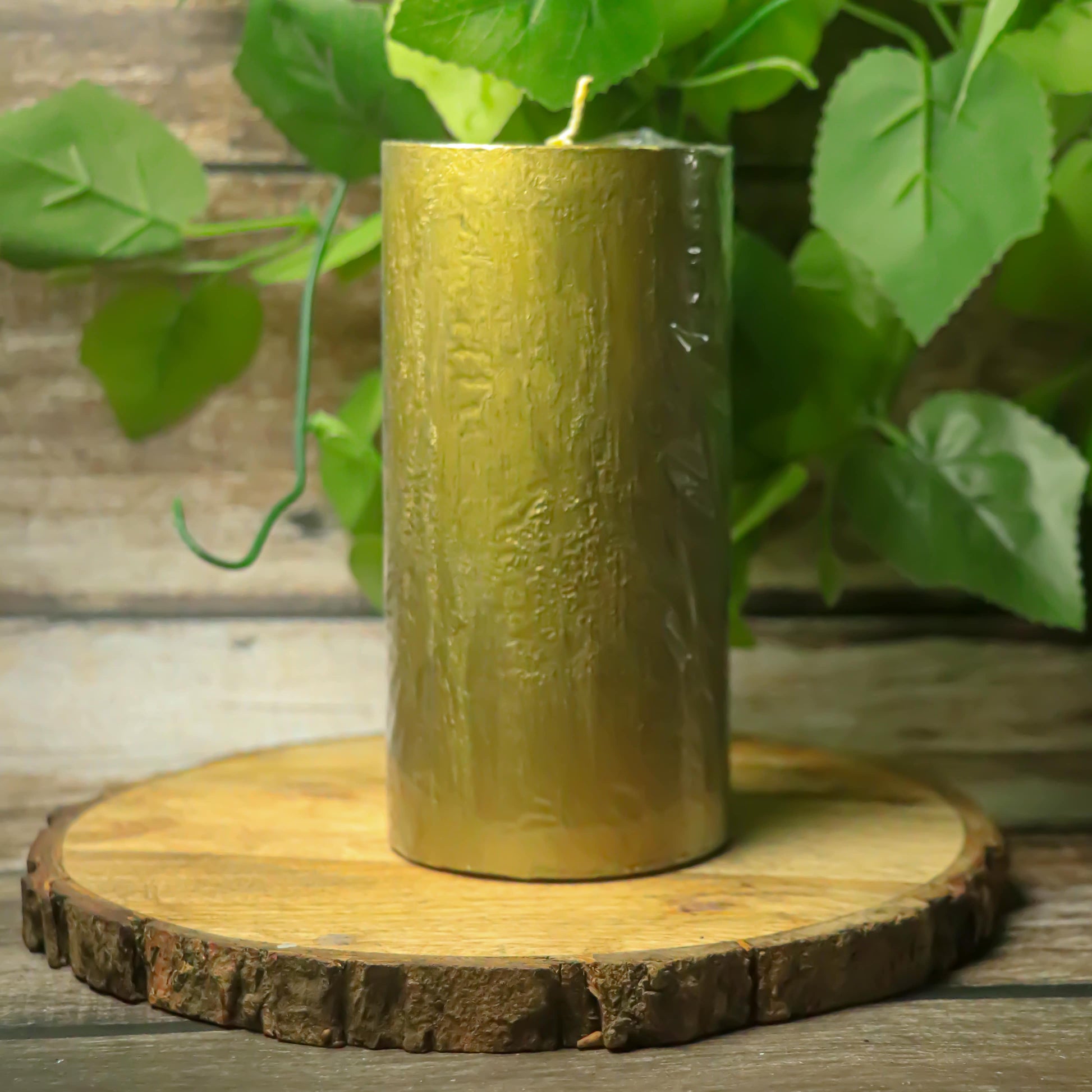 Real Golden Pillar Basic Daily Ritual Candle