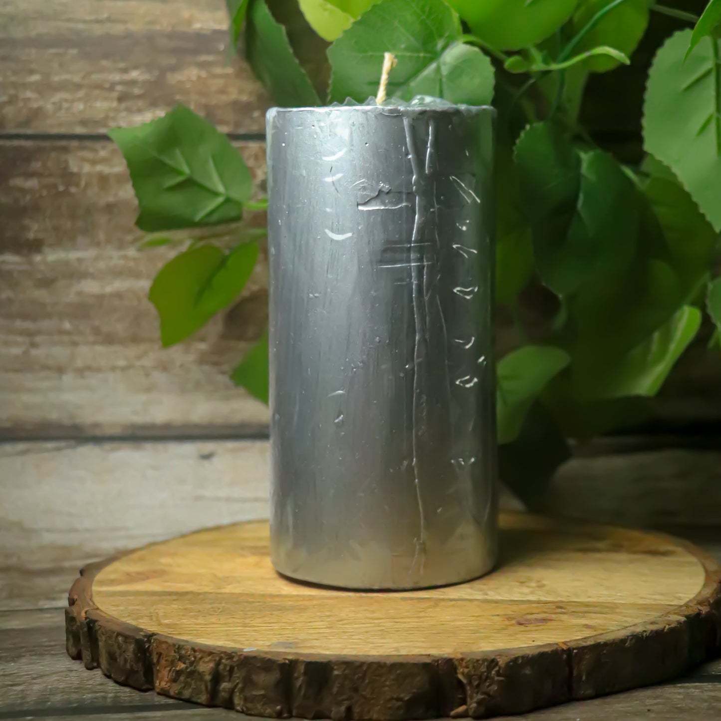 Real Silver Pillar Basic Daily Ritual Candle