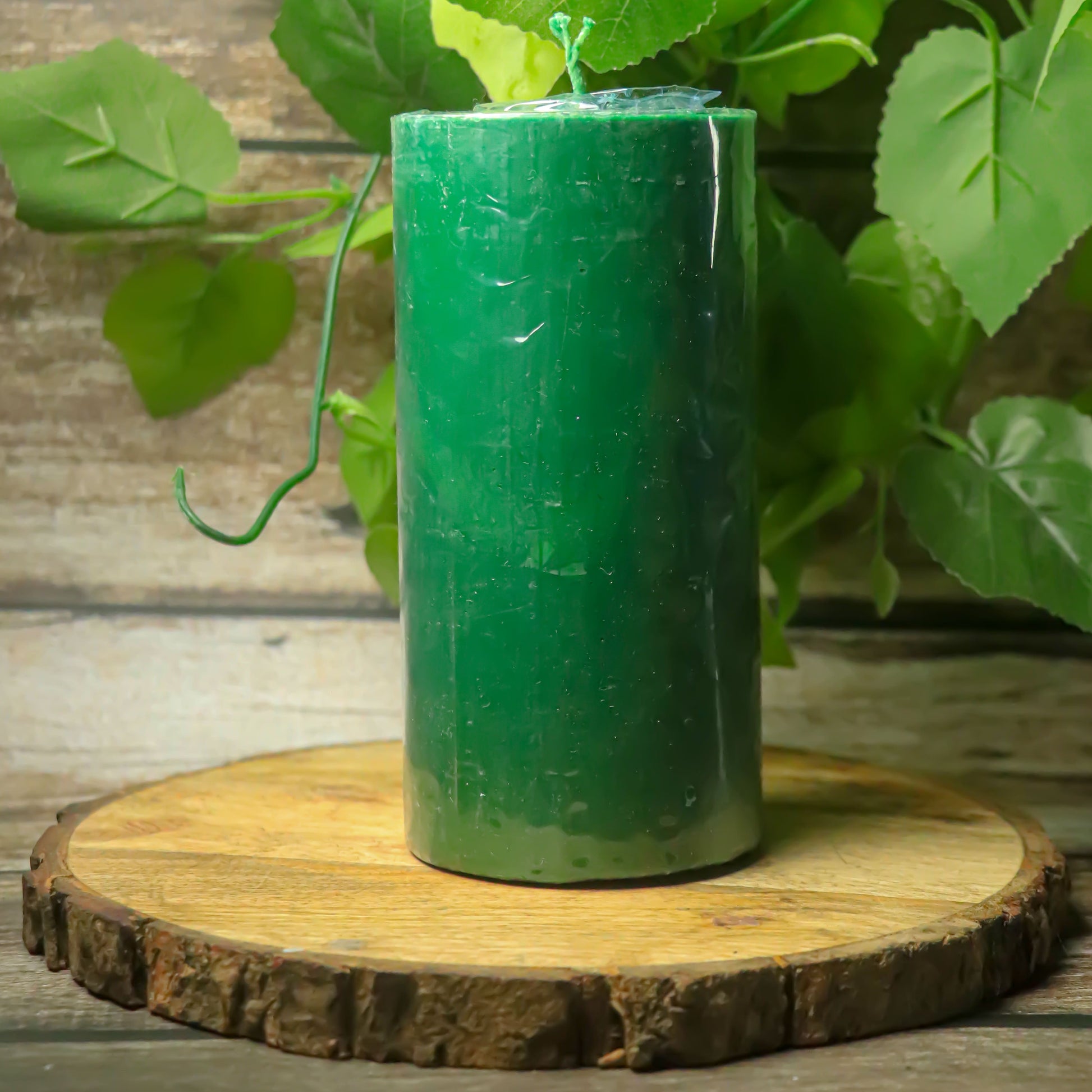 Real Green Pillar Daily Basic Ritual Candle