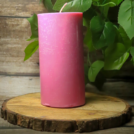 Real Pink Pillar Daily Basic Ritual Candle