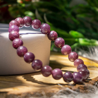 Lepidolite Bracelet Crystal And Stone Bead Bracelet Jewellery 8 mm