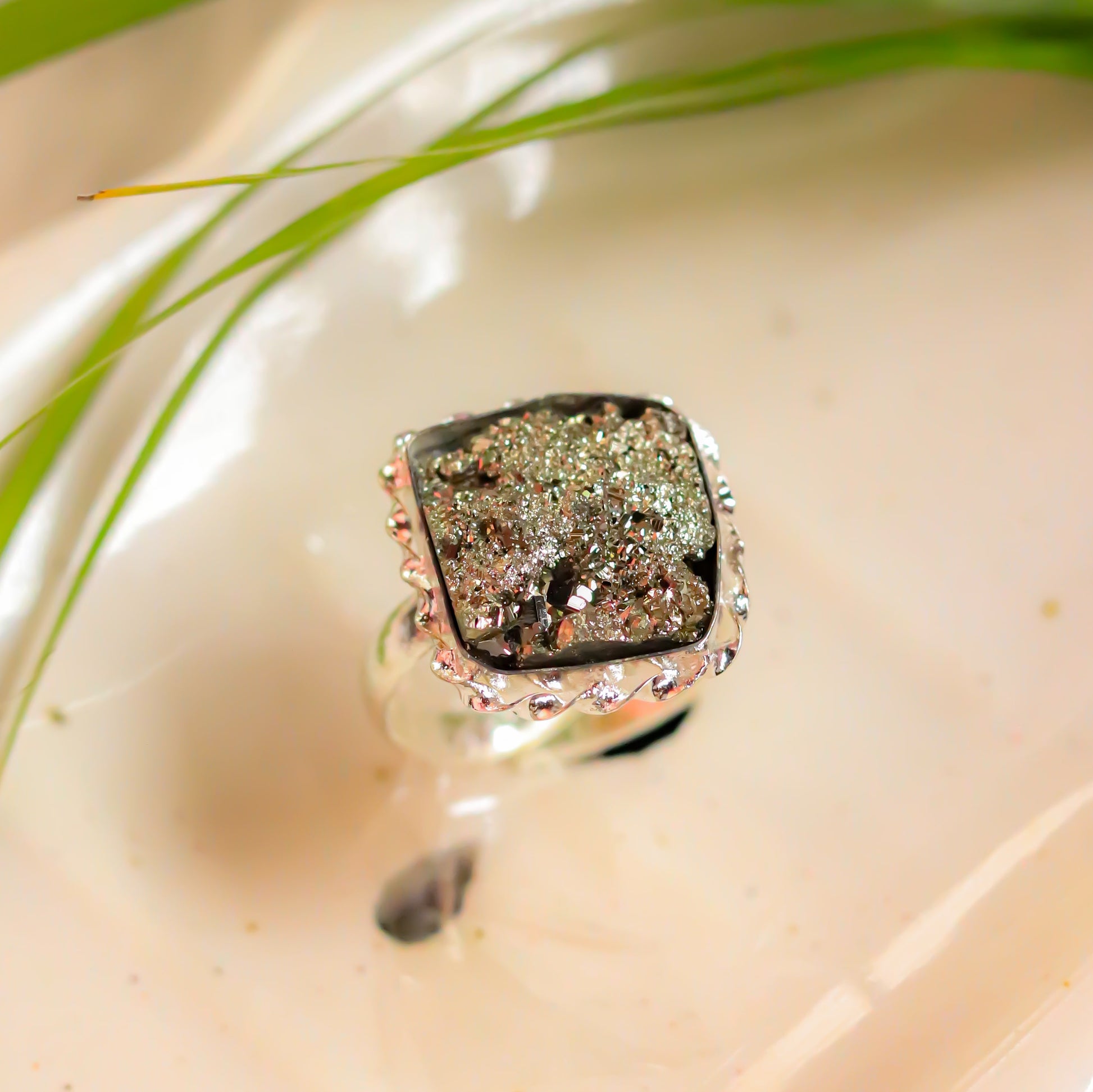 Real Pyrite Ring