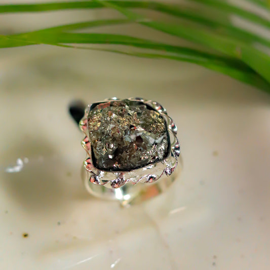 Real Pyrite Ring