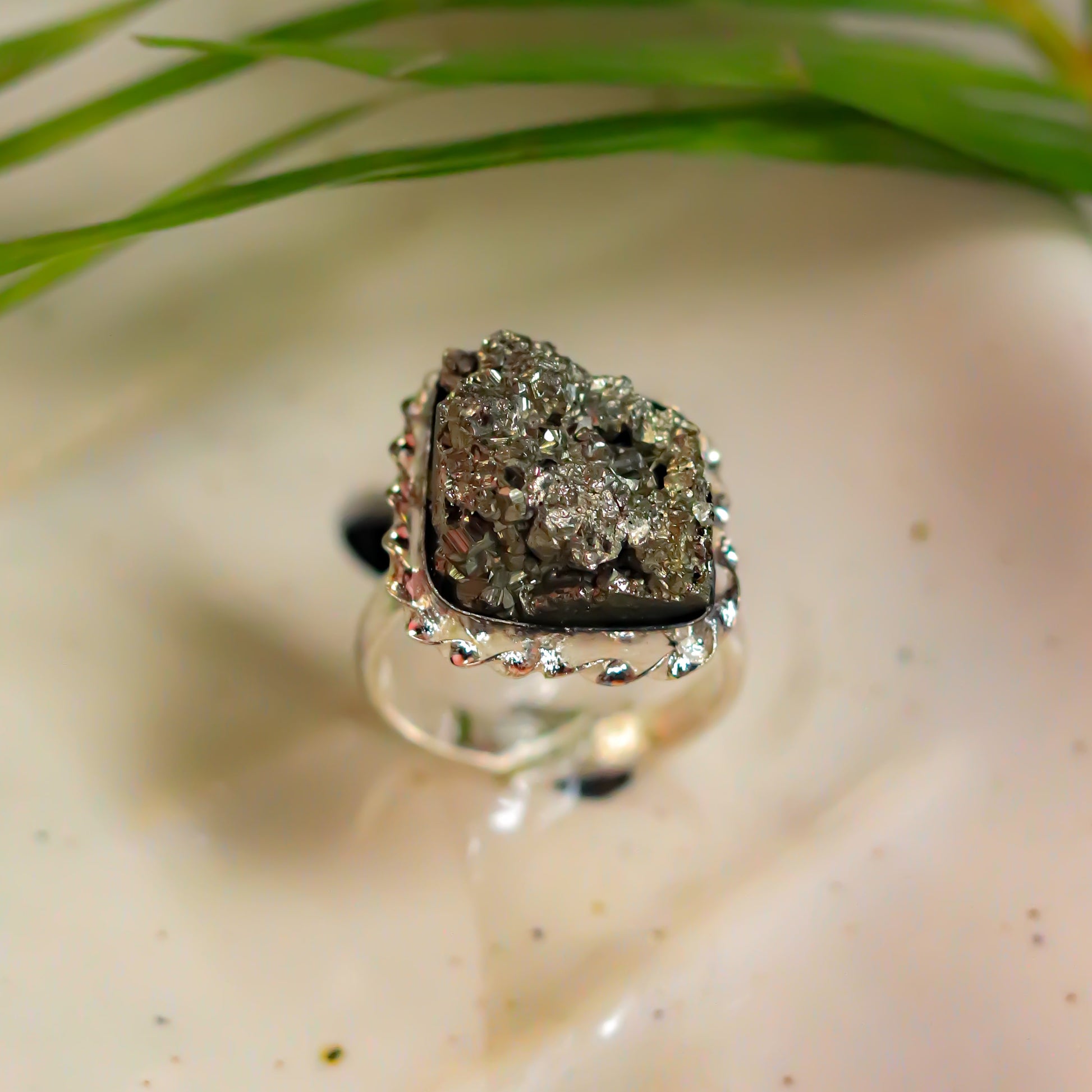 Real Pyrite Ring