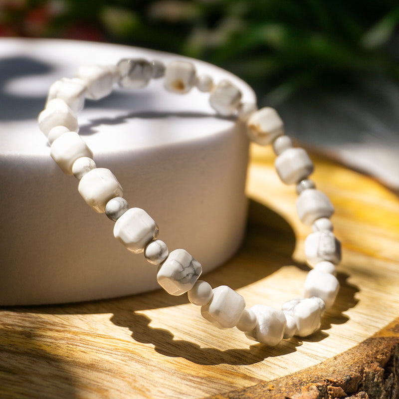 Howlite Crystal Bracelet And Stone Fancy Bracelet Jewellery