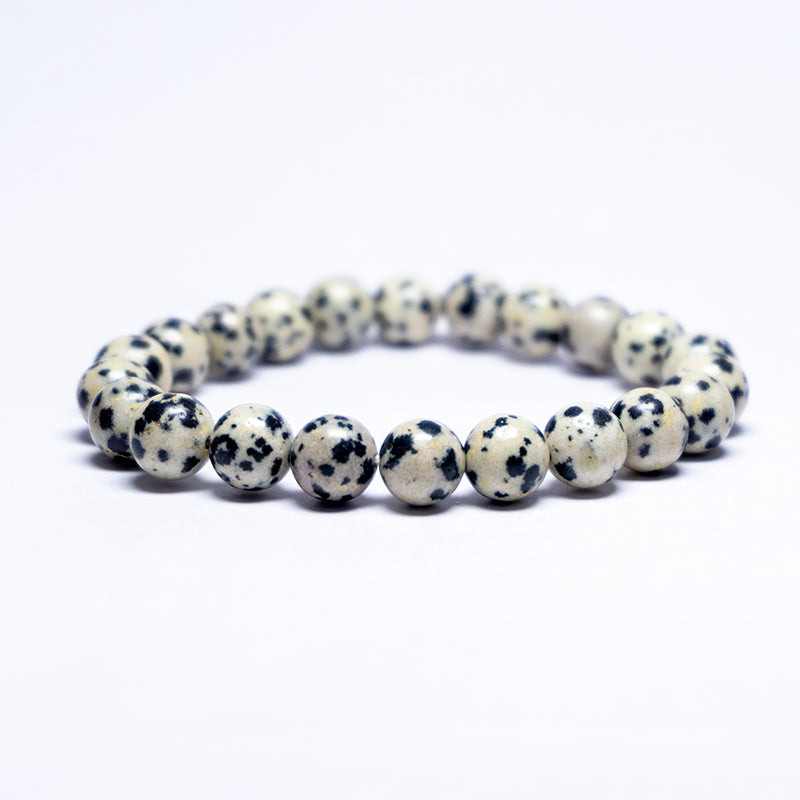 Dalmation Bracelet Jasper Crystal And Stone Bead Bracelet Jewellery 8 mm