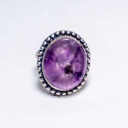 Amethyst Crystal And Stone Ring Jewellery