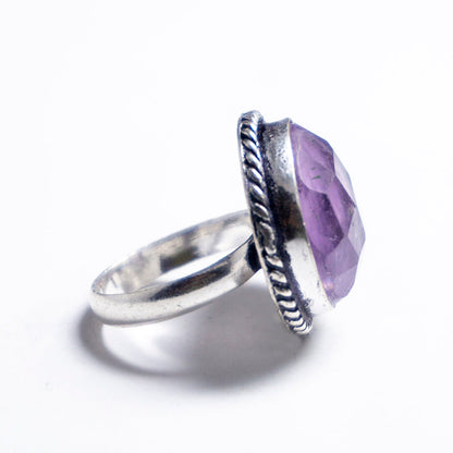 Amethyst Crystal And Stone Ring Jewellery