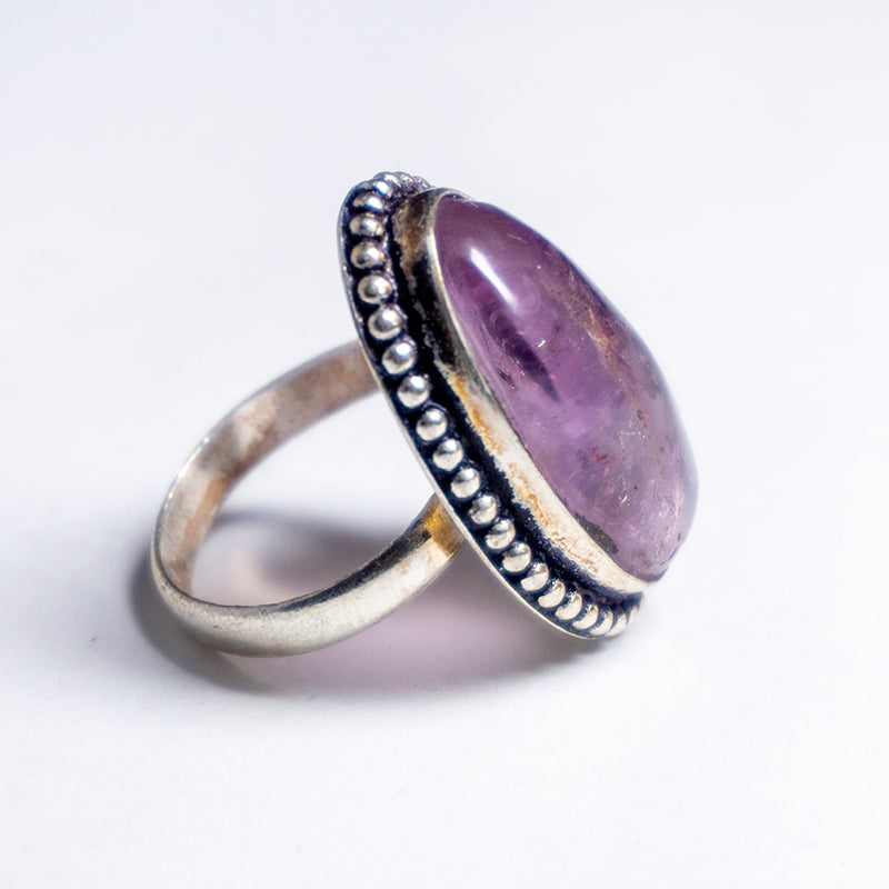 Amethyst Crystal And Stone Ring Jewellery