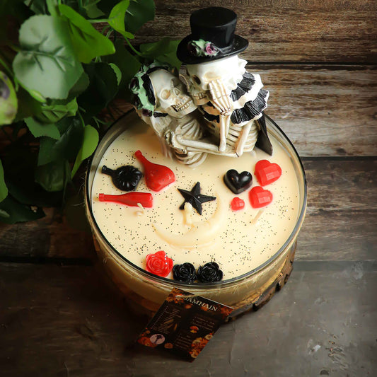 Real Couple Skeleton Intention Candle