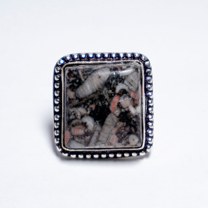 Leopard Skin Crystal And Stone Ring Jewellery