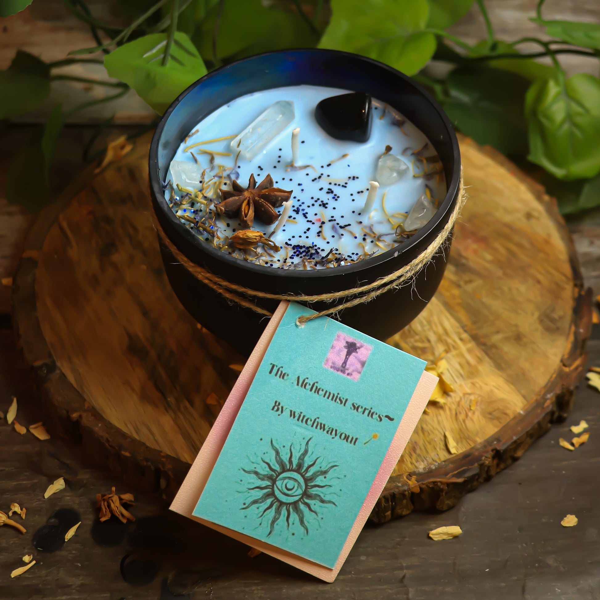 Real Starry Nights And Blissful Beginnings ! Cool Water Scented Joy and The Comfort Of Stillness-Intention Candle