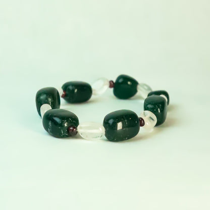 Real Achieving Success,Powering Through,Success And Fame Combination Bracelet-Garnet+Rosequartz +Aventurine Beads.