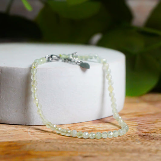 Real Prehnite Charm Fancy Bracelet