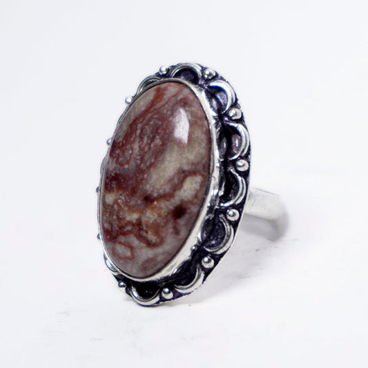 Crazy Lace Agate Crystal And Stone Ring Jewellery