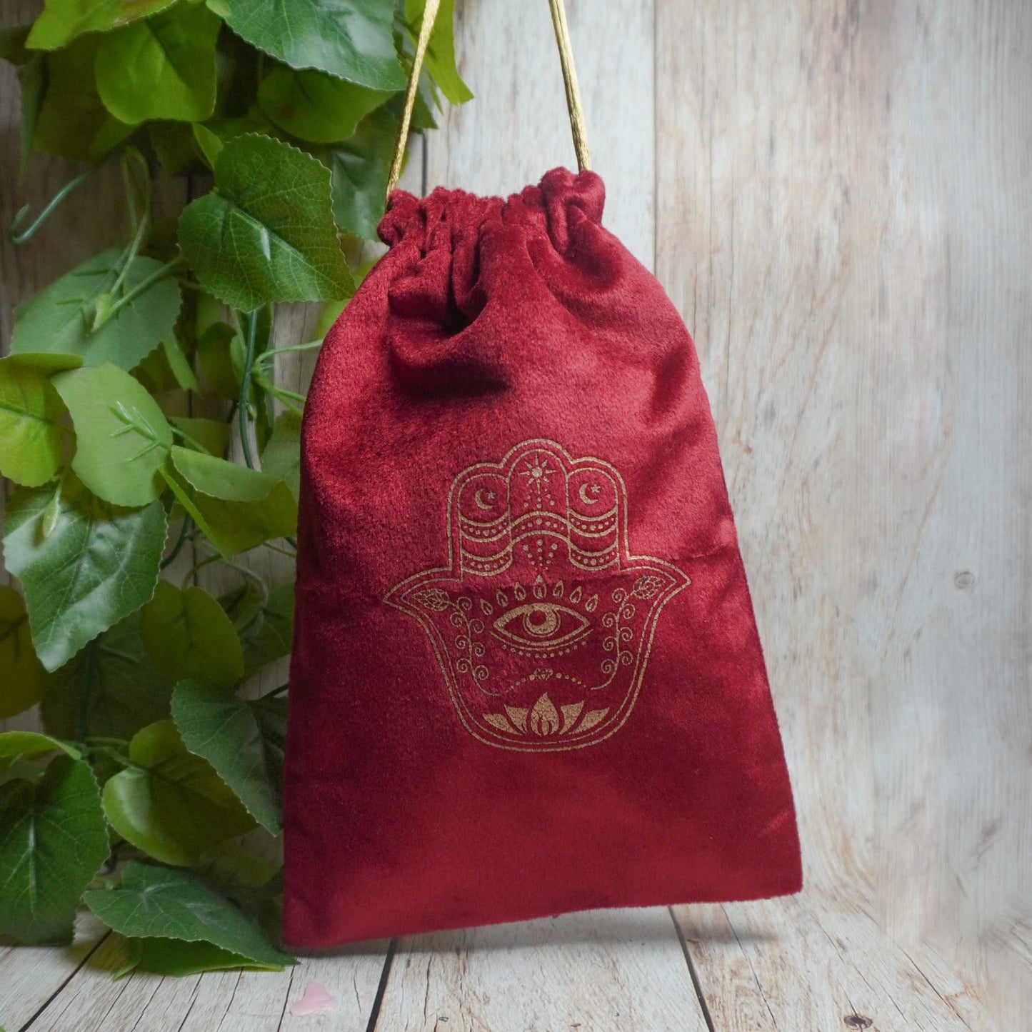 Real Red Hamsa Hand Alter Bag ( For Altar)