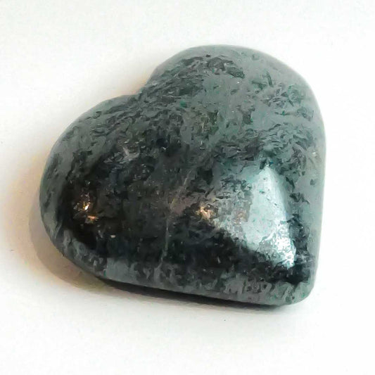 Real Hematite Crystal Heart Plam Stone