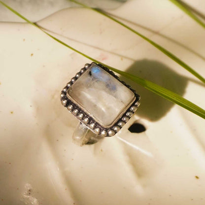 Moonstone Crystal Ring