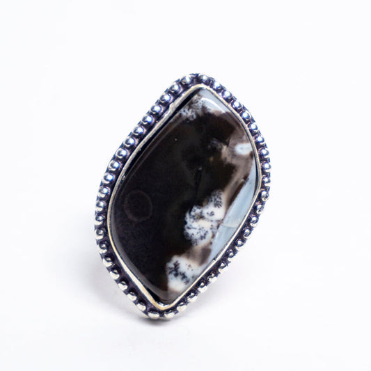 Dendritic Agate Crystal And Stone Ring Jewellery