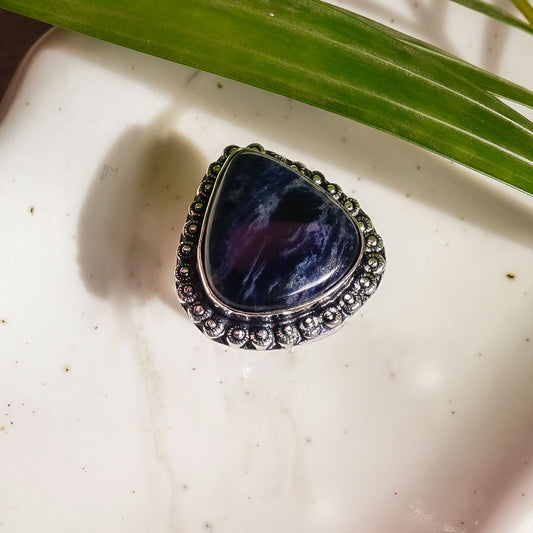 Sodalite Crystal Ring