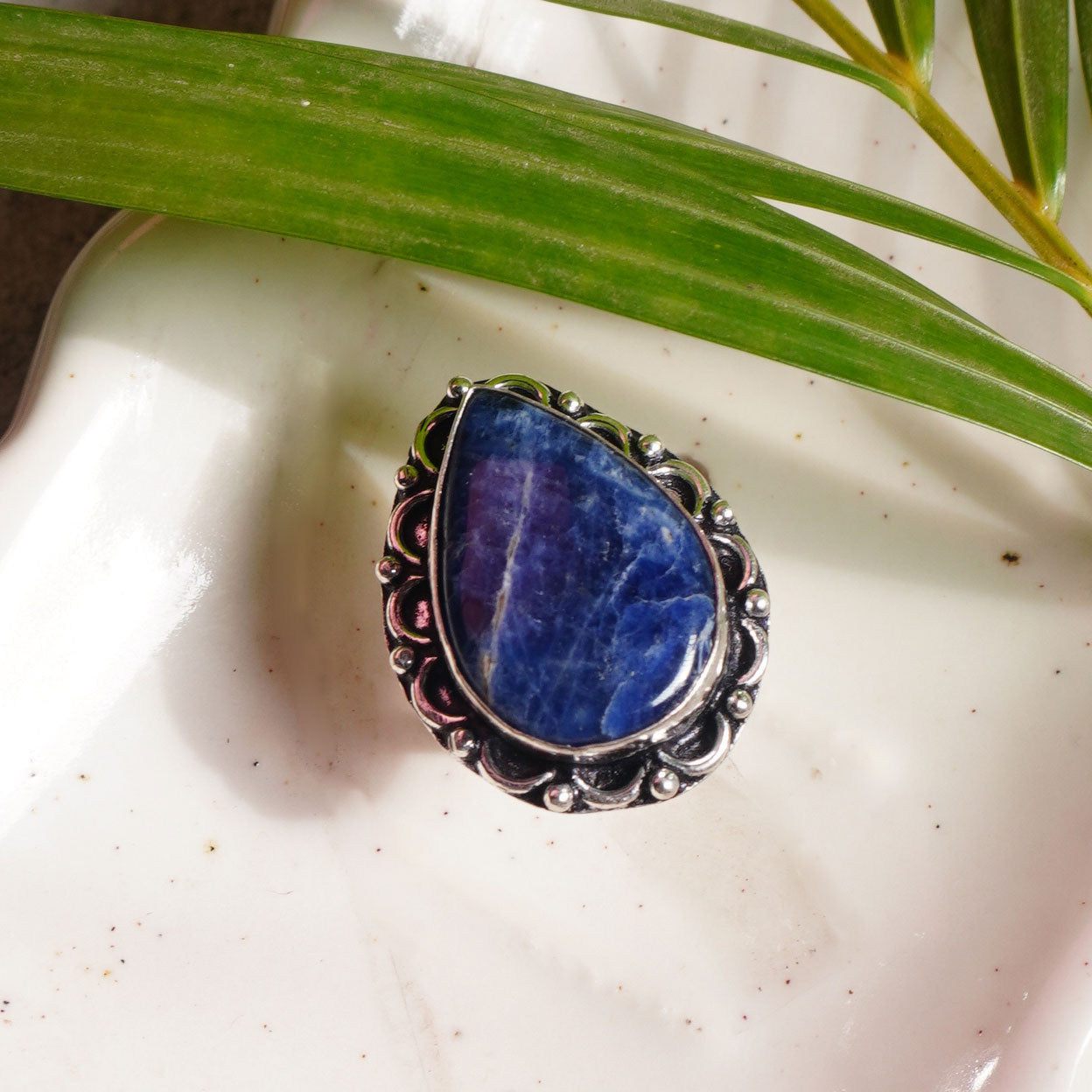 Sodalite Crystal Ring