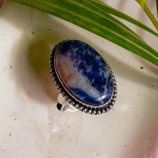 Sodalite Crystal Ring