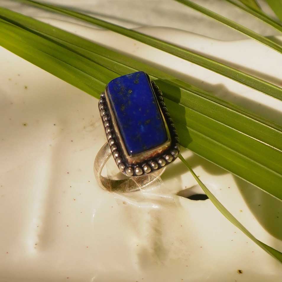 Lapis Lazuli Crystal Ring