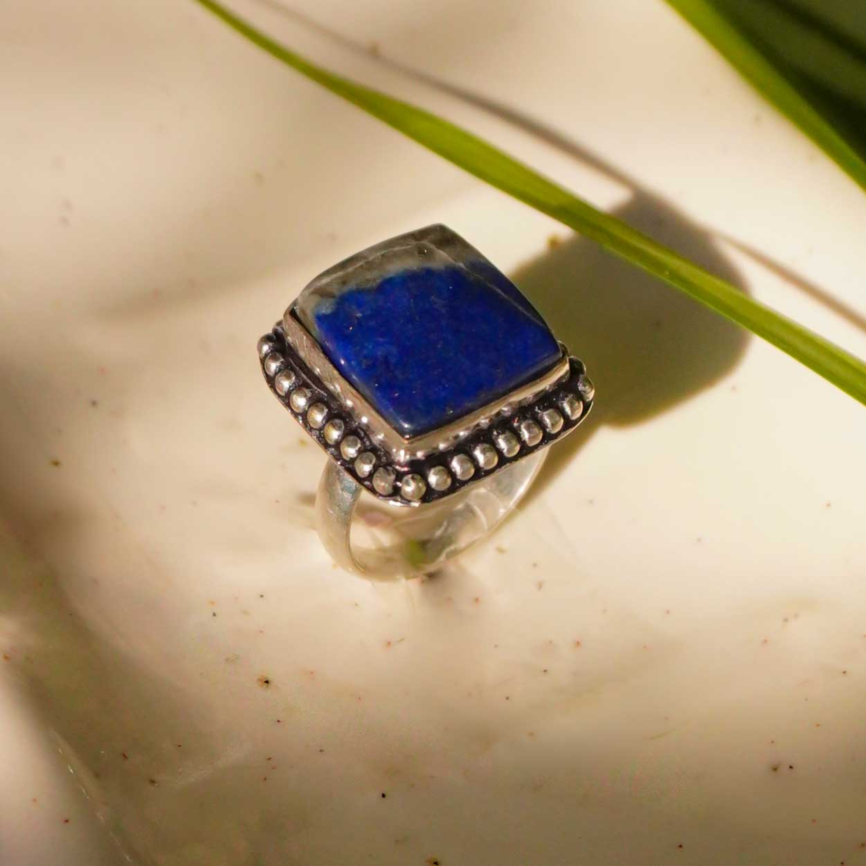 Lapis Lazuli Crystal Ring