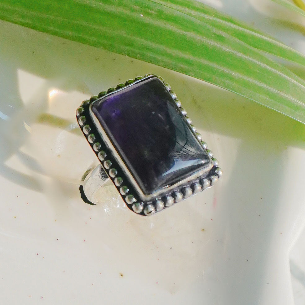 Amethyst Crystal Ring