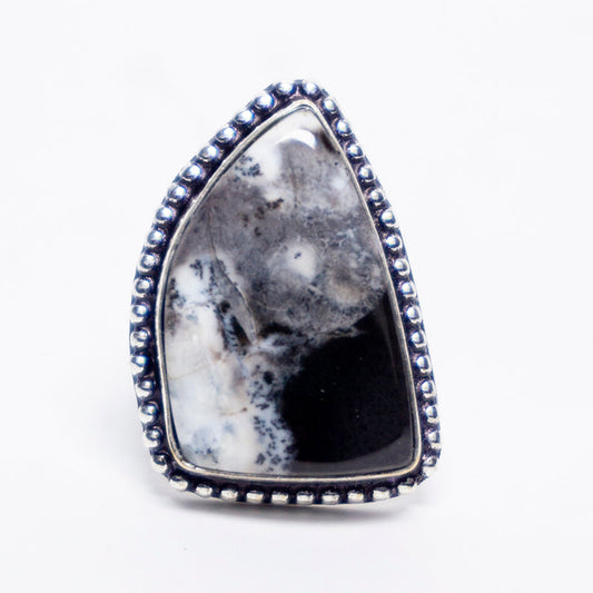 Dendritic Agate Crystal And Stone Ring Jewellery