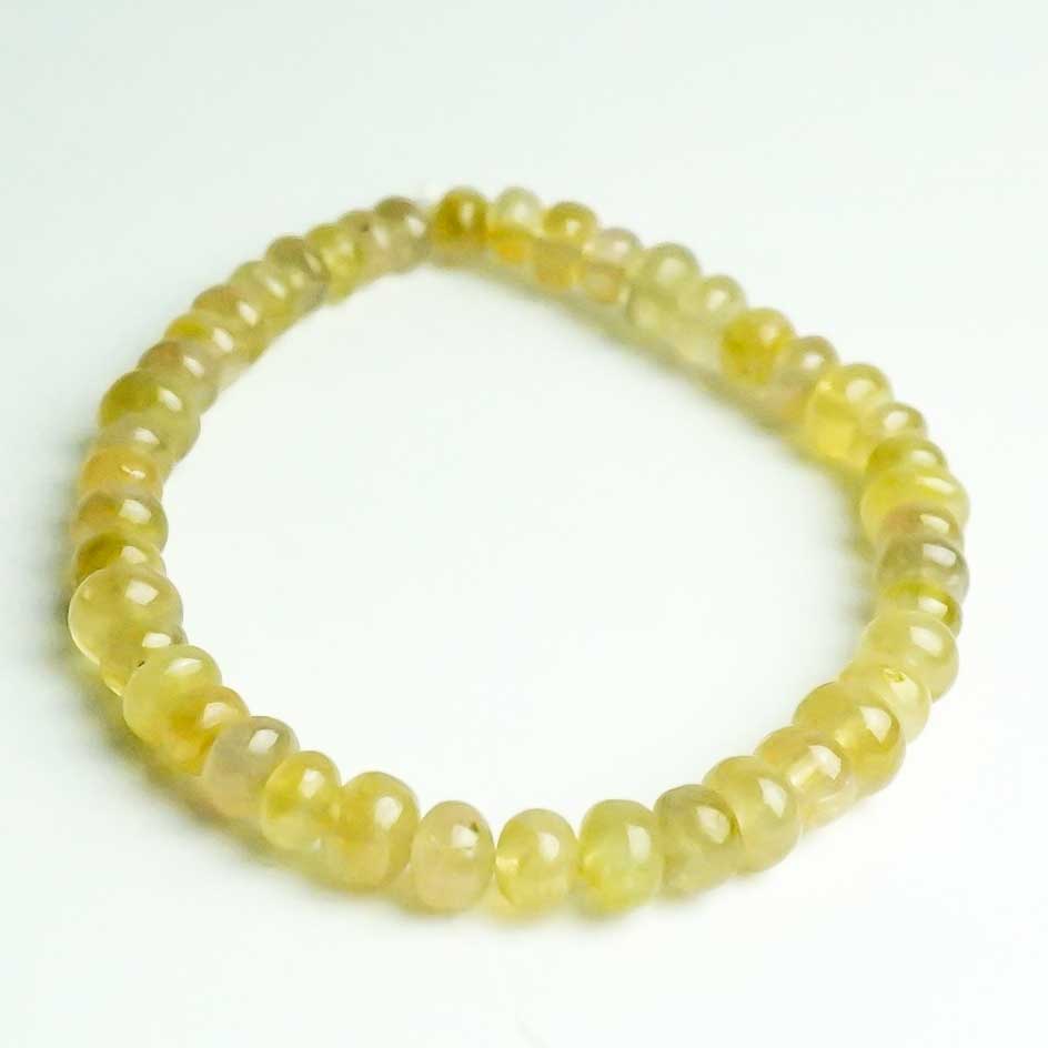 Real Natural Yellow Sapphire Crystal Bracelet