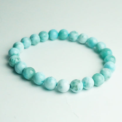 Real Natural Larimar Agate Crystal Bracelet