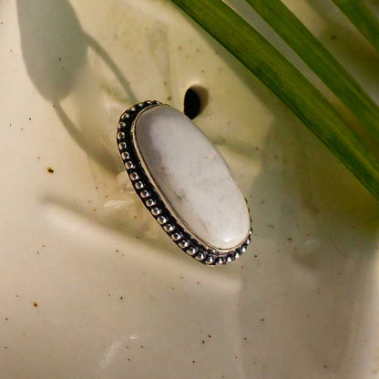 Howlite Crystal Ring