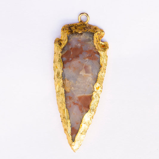 Crazy Lace Agate Pendant Crystal And Stone Necklace Arrowhed Pendant Jewellery