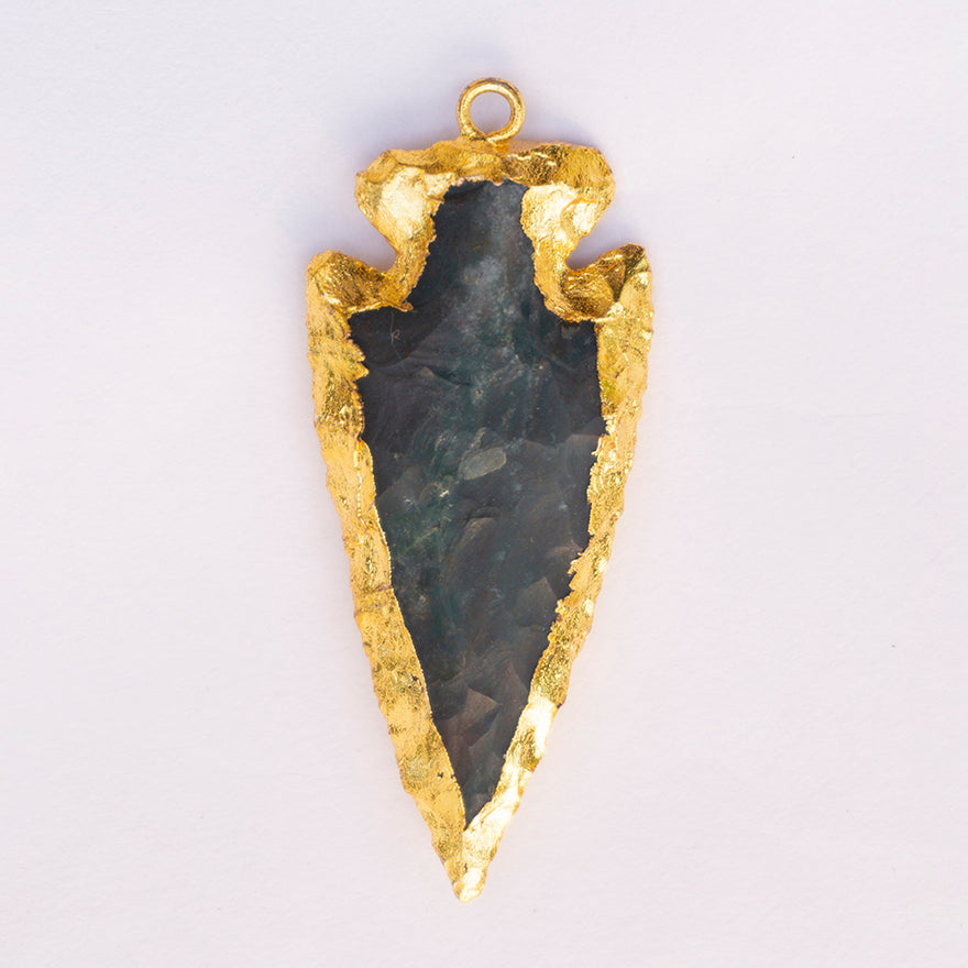 Green Aventurine Pendant And Stone Arrowhead Pendant Jewellery