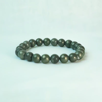 Real Pyrite Bead Bracelet