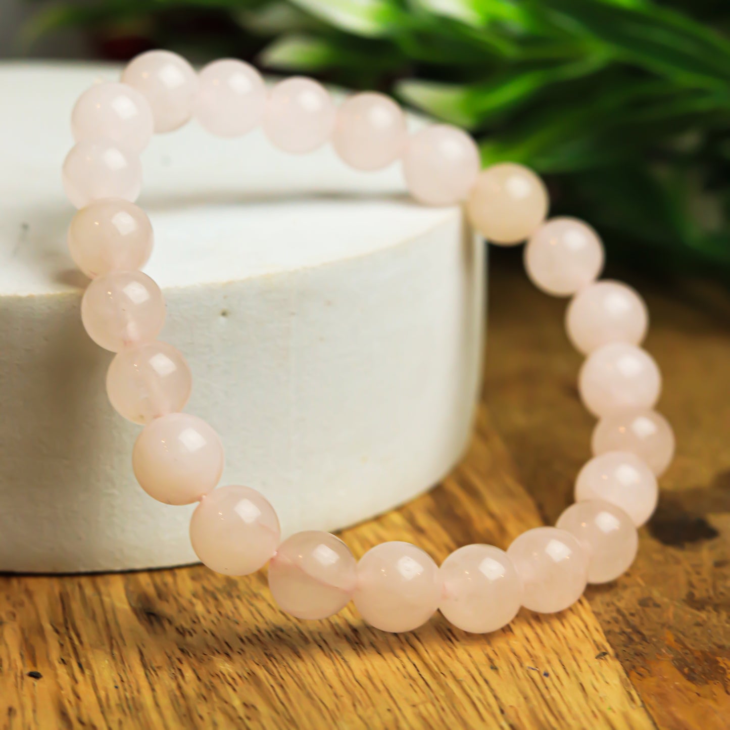 Rose Quartz Crystal and Stone Bead Bracelet Jewellery 8mm