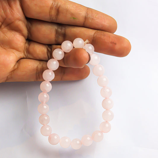 Rose Quartz Crystal and Stone Bead Bracelet Jewellery 8mm